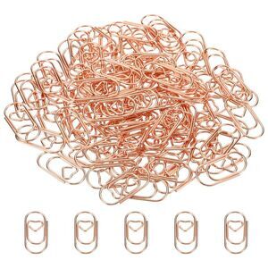Paper Clip Heart-Shaped Decorative Clips Bookmarks 0.8 Inch Rose Gold 100pcs